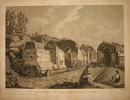 Hackert George  Veduta della porta di Pompei e della strada che vi conduce 1794 Napoli